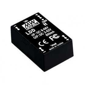LDD-600HS  LDD-600HS - Convertitore DC/DC MeanWell - CC - 31W / 600mA - Ingresso 12VDC/24VDC/48VDC  Mean Well  Alimentatori LED