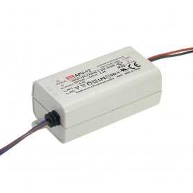 APV-12 MeanWell Alimentation LED 12W Tension Constante CV IP42 Tensions 5V 12V 15V 24V APV-12  APV-12 Alimentatore LED MeanWell 12W - Tensione Costante CV - IP42  Mean Well  Alimentatori LED