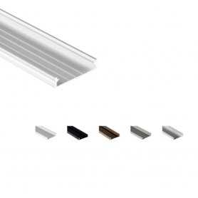 Flat LED Aluminum Profile for Bookshelf WIDE 9.3 x 43 mm - Model SOLOS Flat LED Aluminum Profile for Bookshelf WIDE 9.3 x 43 mm - Model SOLOS