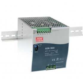 SDR-960 MeanWell Alimentation Rail Din 960W Entrée 180 ~ 264VAC Tensions 24V 48V