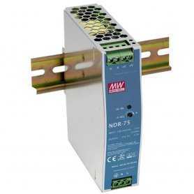 NDR-75 MeanWell Din Rail Power Supply 75W Voltages 12V 24V 48V