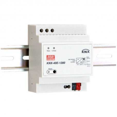 KNX-40E-1280 MeanWell alimentatore AC/DC Din Rail 40W, 30V, 1280mA