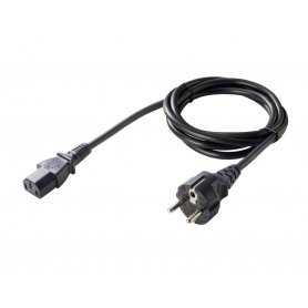 Netzkabel - europäischer Schuko dreipolig - 16A axial - C13, C5 oder ungeschirmt - 1.5m, 2m Cavo di alimentazione - schuko europea tripoli - 16A assiale - C13, C5 o sguainato - 1.5m, 2m