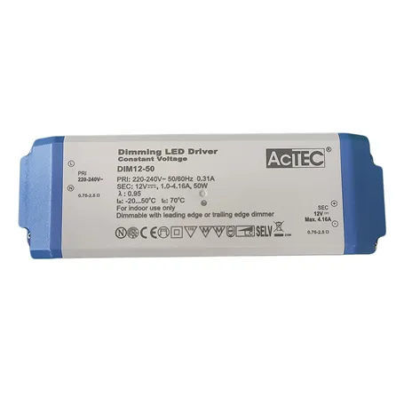 DIMxx-50 ACTEC Fuente de alimentación LED 50W Tensión Constante CV 12V - 24V