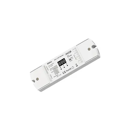 Relpower Regulador LED Dali Tensión Constante 4 Canales 5A con pantalla digital