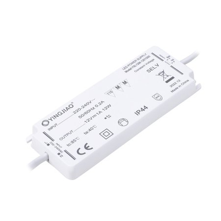 YSL12M-2400250 – Alimentatore LED Yingjiao 6W – Tensione Costante CV – Ultra Slim – 24V – IP44
