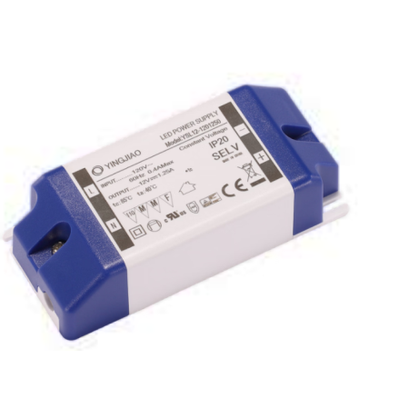 YSL12-1201000 – LED Power Supply Yingjiao 12W – Constant Voltage CV – 12V – IP20