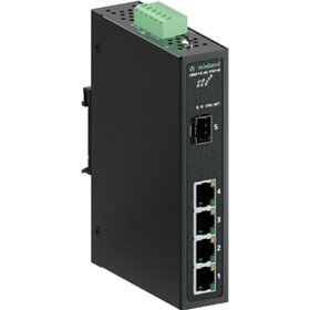WIENET UMS UMS 5-C-4G-1SFP-W Switch Industriale Unmanaged Gigabit 5 porte