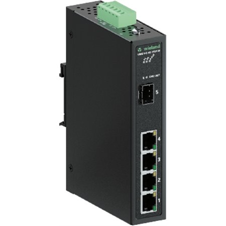 WIENET UMS UMS 5-C-4G-1SFP-W Switch Industriale Unmanaged Gigabit 5 porte
