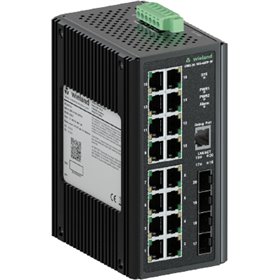 WIENET UMS 20-16G-4SFP-W Switch Ethernet Industriale Unmanaged 16 porte Gigabit RJ45 e 4 slot SFP
