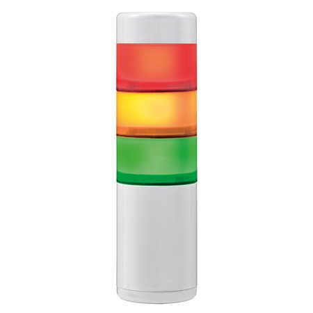 EOS WM LT 3LM Sirena 12V/24V ACDC – Torretta LED di Segnalazione Industriale - Verde/Ambra/Rosso