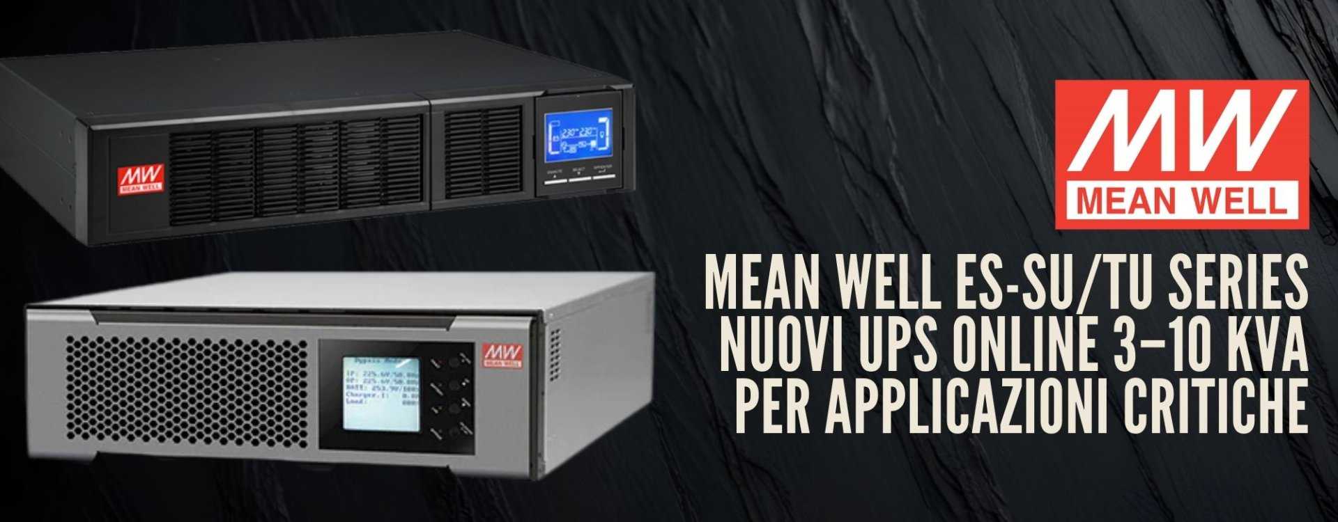 MEAN WELL ES-SU/TU Series: nuovi UPS online 3–10 kVA per applicazioni critiche